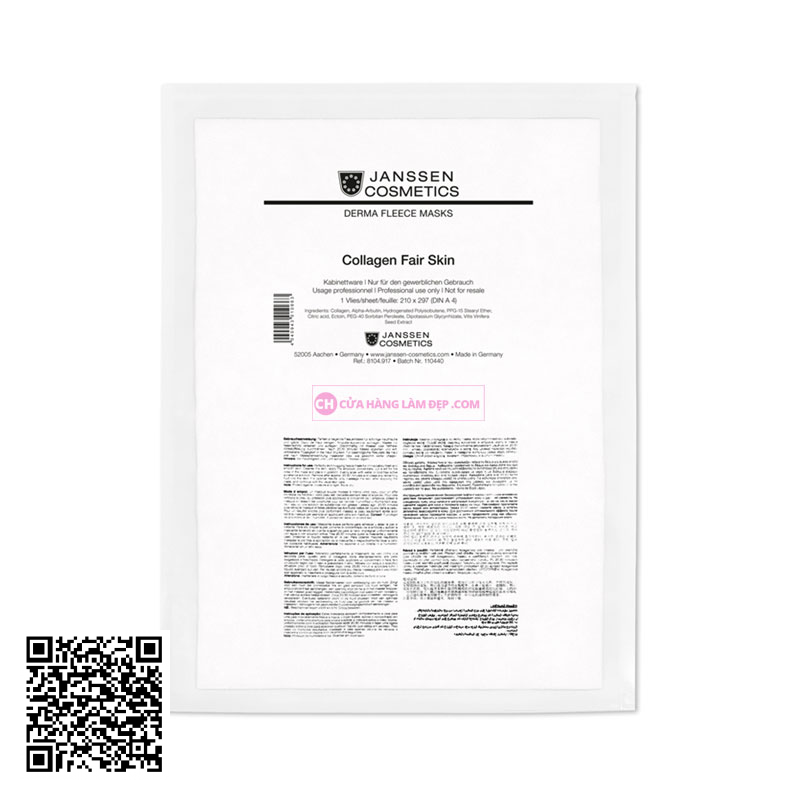 Mặt Nạ Trắng Da Janssen Dermafleece Masks Collagen Fair Skin