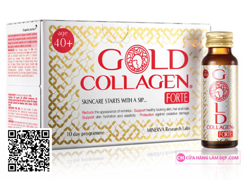 Nước Uống Gold Collagen Forte Hỗ Trợ Ngừa Lão Hóa Da Cho Tuổi 40