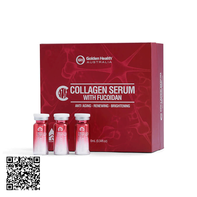 Tinh Chất Collagen Serum With Fucoidan Golden Health Của Úc Hộp 6 Lọ 10ml