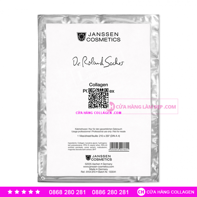 Mặt Nạ Collagen Hỗ Trợ Ngừa Lão Hóa Janssen Collagen Fleece Mask PCM-Complex