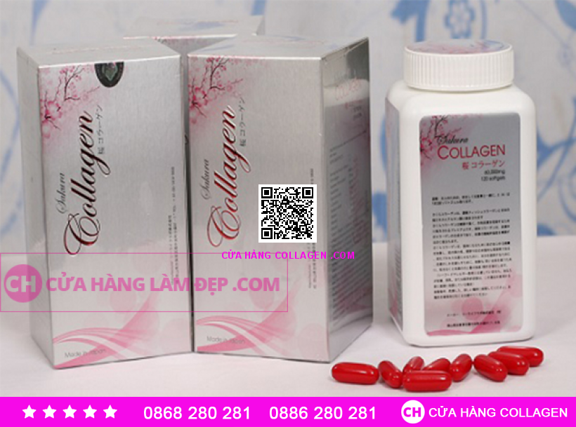 Viên Uống Collagen Sakura Nhật Bản 120 viên